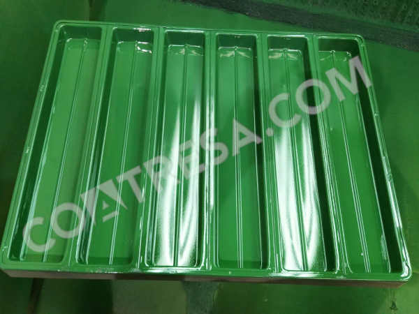 Silicone resin coated tray
